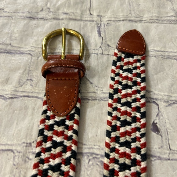 TALBOTS GENUINE LEATHER MADE IN TAWAIN WOMENS BELT MULTIPLE BRAIDED STRETCH S - Picture 3 of 8